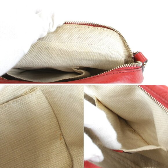 GUCCI Red Leather Shoulder Bag - Picture 8 of 8